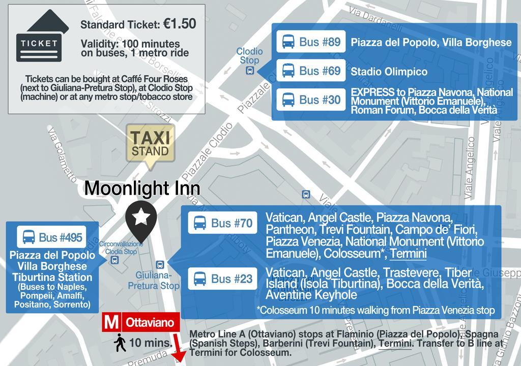 Moonlight Inn Guesthouse Рим Экстерьер фото